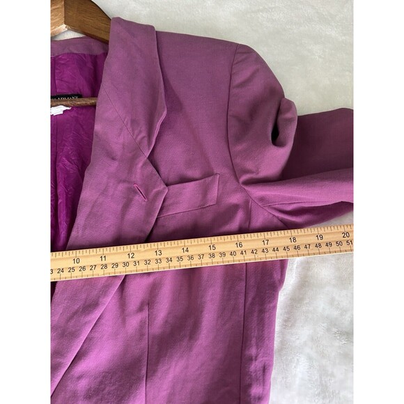 Giorgio Armani Black Label Womens Blazer Size 38 One Button Coat Magenta Vintage - Picture 7 of 12